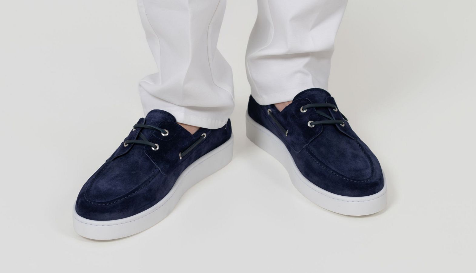 Aurelien | Bootschoenen blauw met veter