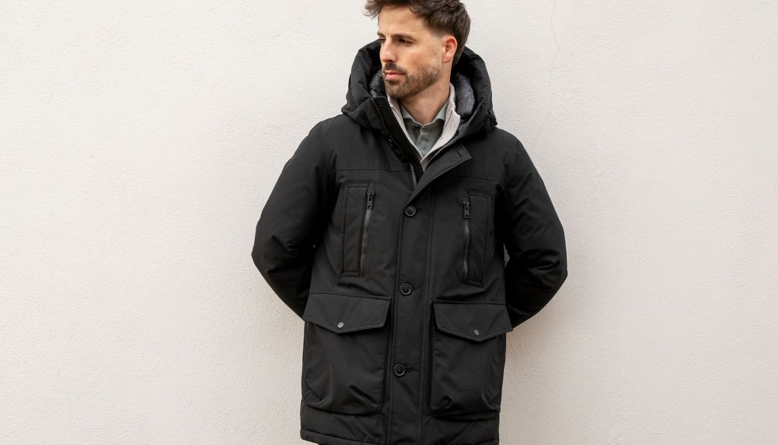 woolrich parka voor heren zwart nieuwe collectie 2025