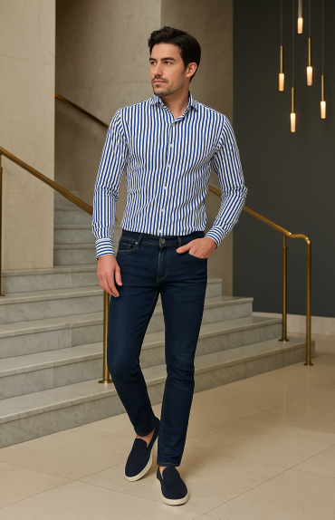 xacus overhemd streep nieuwe collectie