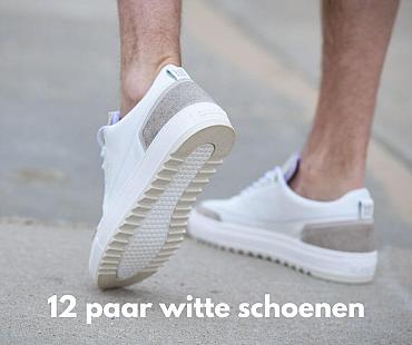 12 paar witte schoenen voor heren!