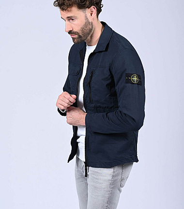 227017 227017 stone island overshirt 801510210 blauw