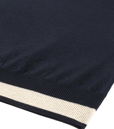 256456 aurelien polo shirt buttonless rib navy men 4