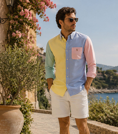 299216 299216 look ralph lauren overhemd statement colorblock