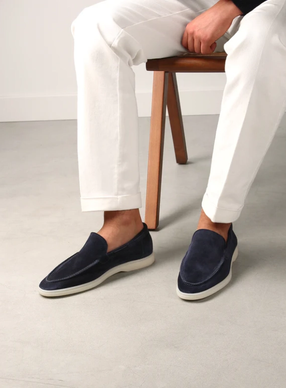 Donker blauwe loafers heren 