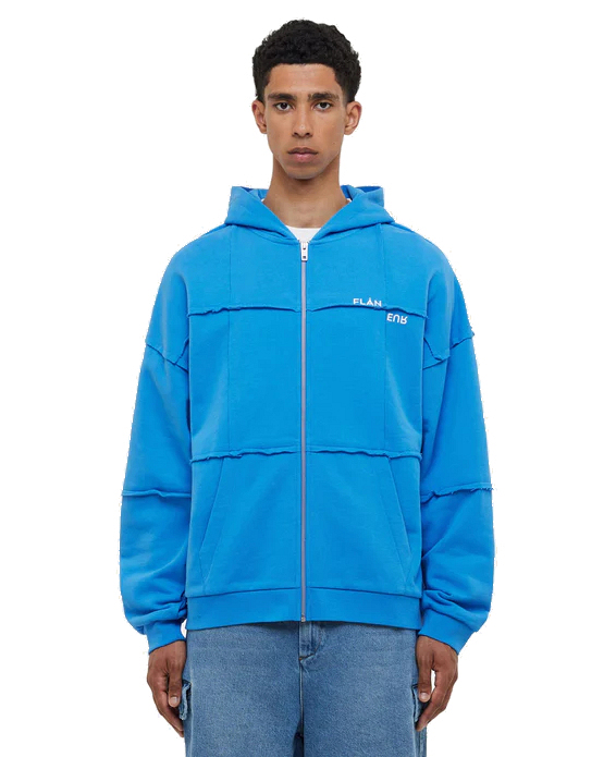 243154 cut sew zip up hoodie cobalt blue 96530a5