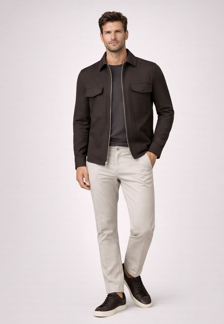 marco pescarolo overshirt, cavallaro pants en tods schoenen