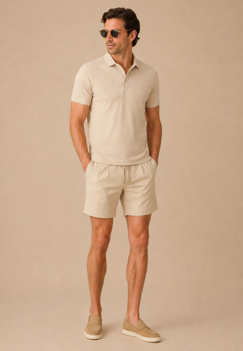 Beige polo Gran Sasso Ben Borst