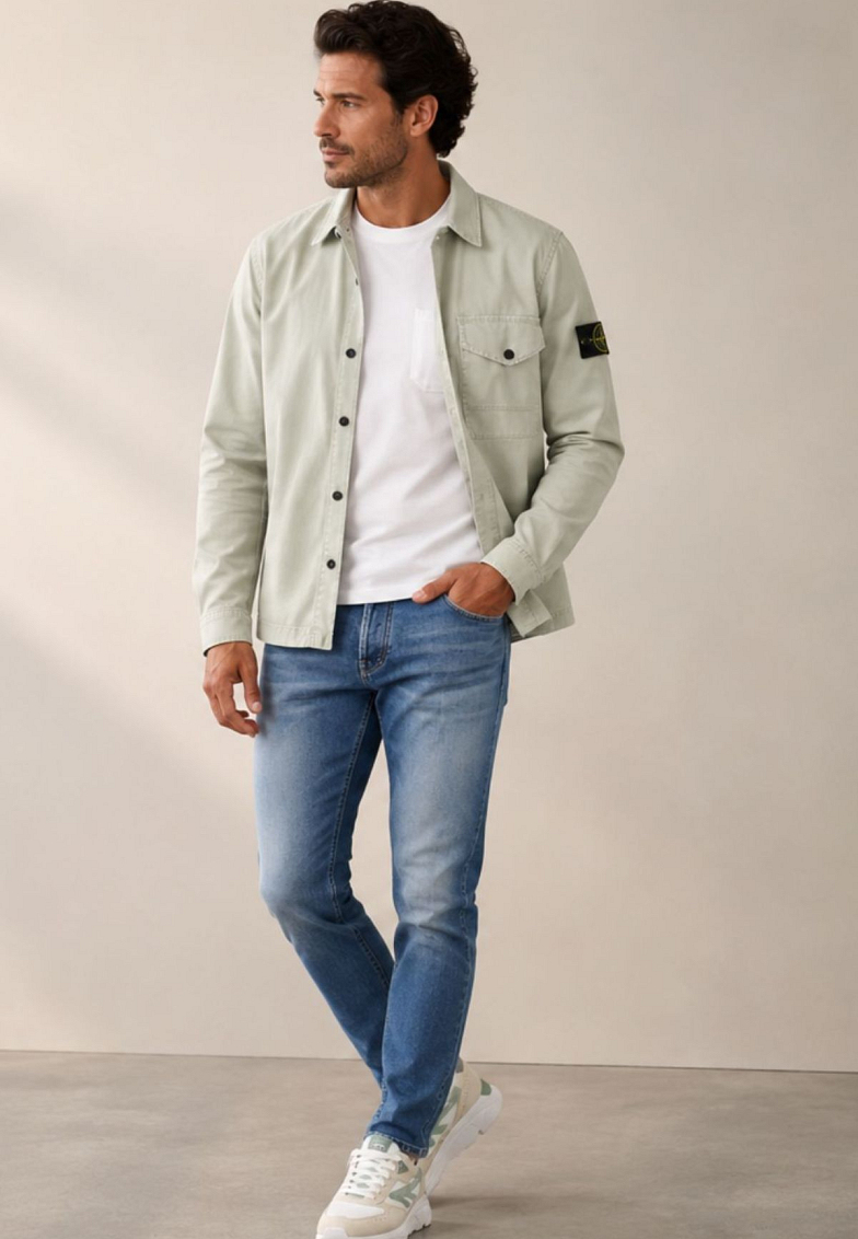 Stone Island overshirt groen voor heren