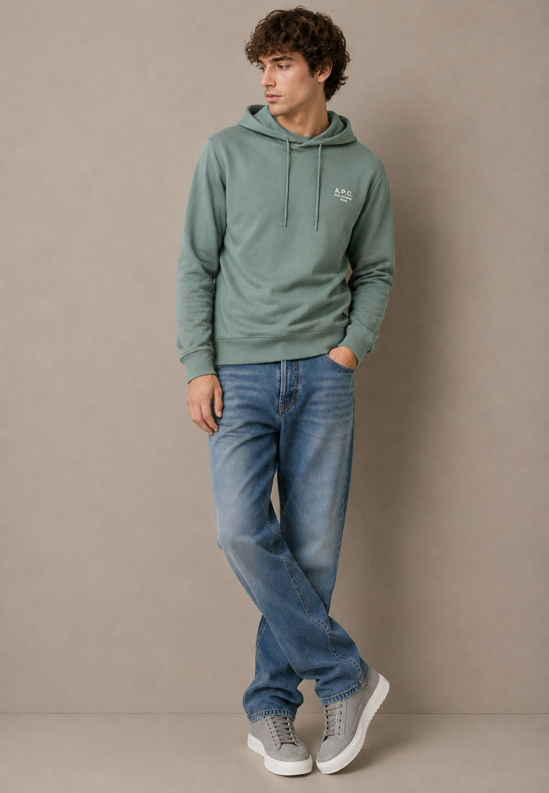 A.P.C. Hoodie groen nieuw binnen bij Ben Borst