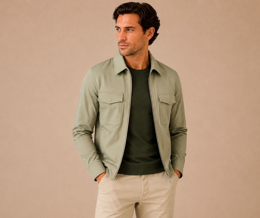 Marco Pescarolo overshirt stretch 